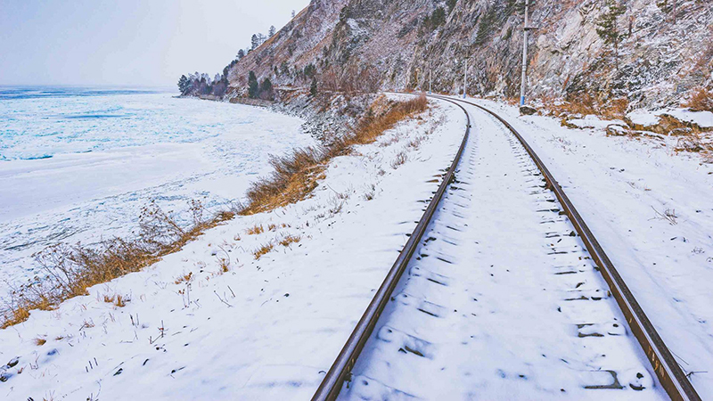 Transiberian Railway in winter