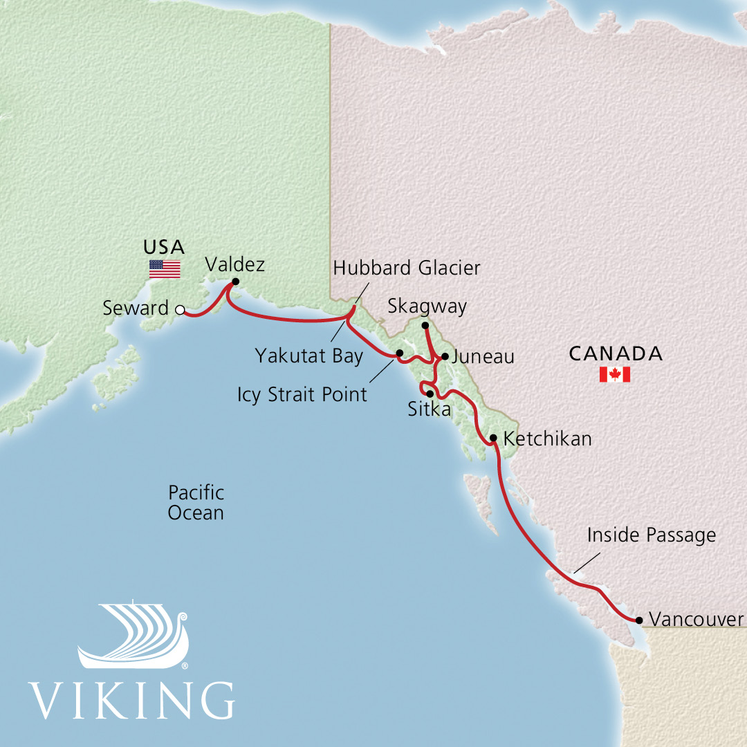 Alaska & the Inside Passage Map
