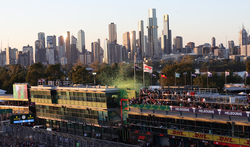 F1 Melbourne 24 Track invasion F1 Melbourne 2024 Grandstands