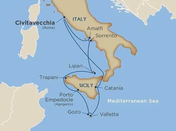 Sicilian Splendors Map