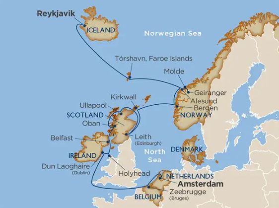 Star Collector: Scottish Lochs & Norwegian Waterways Map