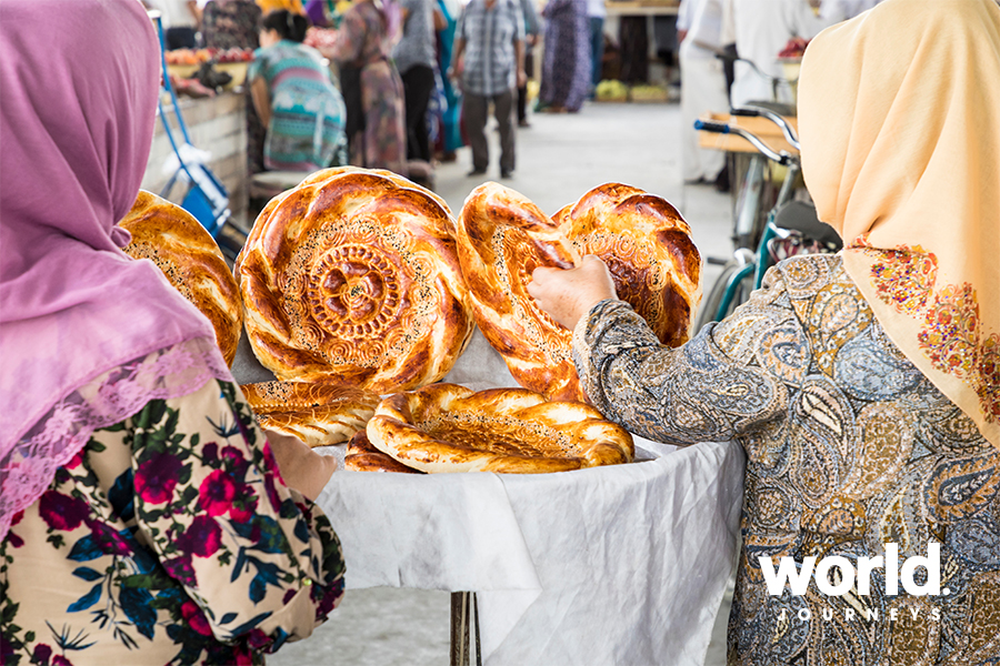 Uzbekistan Bread at Market