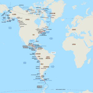 Hurtigruten Pole to Pole Expedition Map