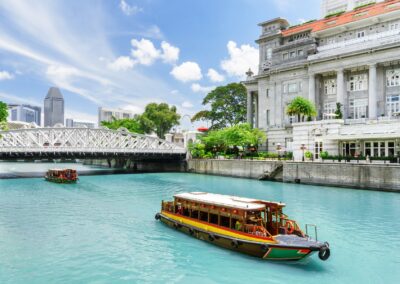 Traditional Tourist Boats on Singapore River