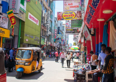 Busy street in Colombo, Sri Lanka