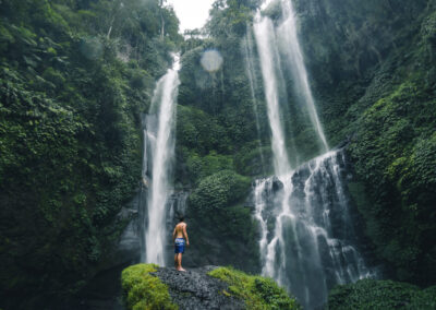 Panoramic view of Sekumpul Waterfall, Bali